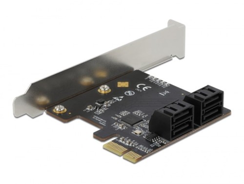 DeLOCK 4 portowy SATA PCI Express x1 Card - Konstrukcja niskoprofilowa - 2893819