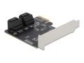 DeLOCK 4 portowy SATA PCI Express x1 Card - Konstrukcja niskoprofilowa - 2893820