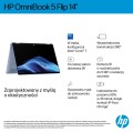 HP OmniBook 5 Flip 14-fp0004nw Core 5 120U 14"2K Touch IPS 300nits 16GB LPDDR5 5200 SSD512 Intel Graphics Cam 1080p 68Wh Win11 Blue Sky 2Y - 2895010