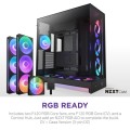 NZXT OBUDOWA H9 FLOW RGB+ MIDI TOWER Z OKNEM CZARNA - 2897758