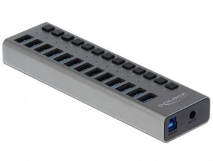DeLOCK Hub zewnętrzny USB 5 Gbps – 13 Portów + Switch