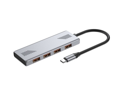 GEMBIRD 4-PORTOWY HUB USB 3.2 (GEN 2) TYPU C SZARY - 2898488