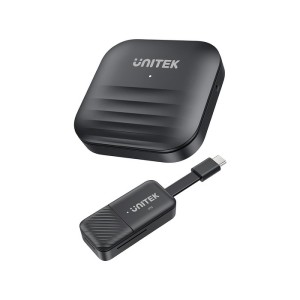 UNITEK BEZPRZEWODOWY NADAJNIK HDMI DO 50M, USB-C, CZARNY