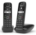 Gigaset AS690 Duo Telefon analogowy/DECT Nazwa i identyfikacja dzwoniącego Czarny - 2904327