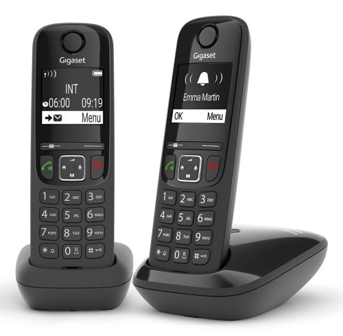 Gigaset AS690 Duo Telefon analogowy/DECT Nazwa i identyfikacja dzwoniącego Czarny - 2904327