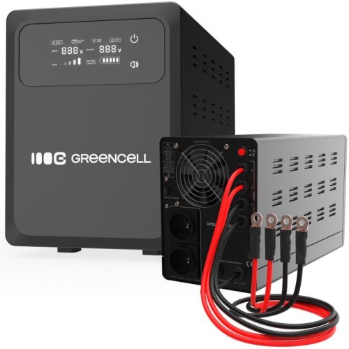 UPS ZASILACZ AWARYJNY Greencell PowerCore 1500VA 1000W AVR 12VDC LCD - 2753487