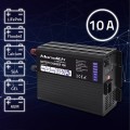 Qoltec Inteligentna ładowarka Monolith do akumulatorów LiFePO4 AGM GEL SLA | 10A | 24V - 2701529