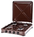Kuchenka gazowa nastawna 4-palnikowa Ravanson K-04BR (brązowy) - 999706