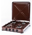 Kuchenka gazowa nastawna 4-palnikowa Ravanson K-04BR (brązowy) - 2888849