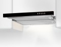 Okap podszafkowy teleskopowy AKPO WK-7 LIGHT GLASS 60 INOX CZARNY (600mm; kolor inox, front czarne szkło) - 2889336