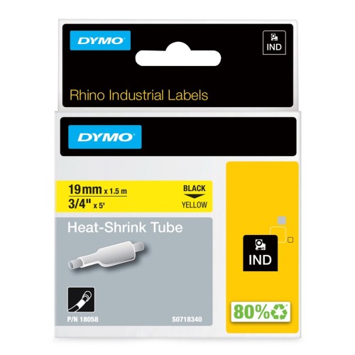 Taśma termokurczliwa RHINO 19x1.5 z czarno-żółtym nadrukiem - 2364381