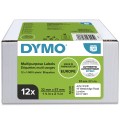 Etykiety Dymo do różnych zastosowań 57x32mm białe 2093095 12 rulonów - 2890220