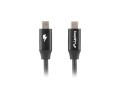 LANBERG KABEL USB-C 2.0 M/M 1.8M PREMIUM QC 4.0 POWER DELIVERY 60W CZARNY CA-CMCM-40CU-0018-BK - 2890276
