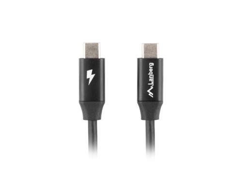 LANBERG KABEL USB-C 2.0 M/M 1.8M PREMIUM QC 4.0 POWER DELIVERY 60W CZARNY CA-CMCM-40CU-0018-BK - 2890276