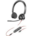 Poly Blackwire 3325 Stereo USB-C Headset +3.5mm Plug +USB-C/A Adapter - 2696203