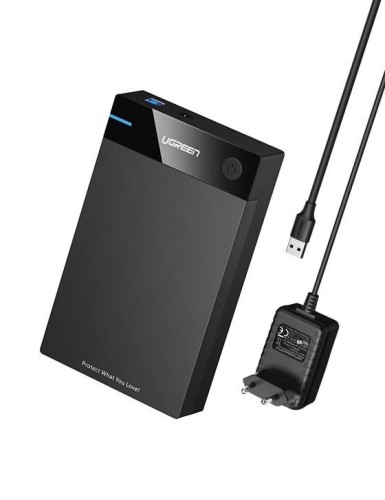 Ugreen Obudowa na dysk SATA 3,5'' HDD; USB 3.0 (czarny) - 1017277