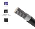 Kabel solarny fotowoltaiczny Qoltec | 6mm2 | 100m | czarny - 2891541