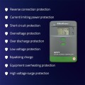 Solarny regulator ładowania MPPT Qoltec 53663 z czujnikiem temperatury 40A |12V / 24V | LCD | 2 x USB | Bluetooth | APP | GEL | LiFePO4 - 2891562