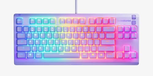 Klawiatura SteelSeries Apex 3 TKL US, kolor lawendowy - 2833450