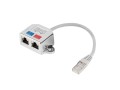 Adapter Lanberg AD-0026-S (RJ45 M - 2 x RJ45 F; kolor szary) - 1037690