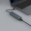SAVIO AK-58 3-PORTOWY HUB USB-A Z ADAPTEREM RJ-45 - 1729478