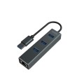 SAVIO AK-58 3-PORTOWY HUB USB-A Z ADAPTEREM RJ-45 - 1729483