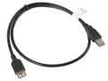 Kabel Lanberg CA-USBE-10CC-0007-BK (USB 2.0 M - USB 2.0 F; 0,7m; kolor czarny) - 1855449