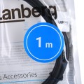 LANBERG KABEL USB-A 3.0 M/M 1M CZARNY CA-USBA-30CU-0010-BK - 1765247