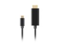 LANBERG KABEL USB-C(M)->HDMI(M) 1M 4K 60HZ CZARNY CA-CMHD-10CU-0010-BK - 2892222