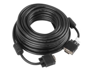 Kabel Lanberg CA-VGAC-10CC-0100-B (D-Sub (VGA) M - D-Sub (VGA) M; 10m; kolor czarny)