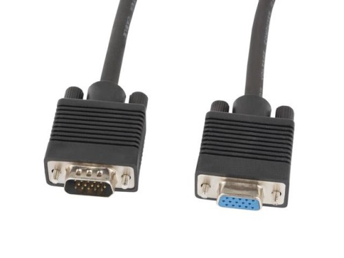 Kabel Lanberg CA-VGAC-10CC-0018-B+ (D-Sub (VGA) M - D-Sub (VGA) F; 1,8m; kolor czarny) - 739864