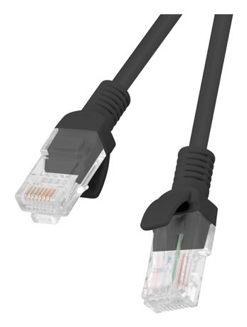 PATCHCORD KAT.5E UTP 0.25M CZARNY FLUKE PASSED LANBERG 10-PACK - 2351402