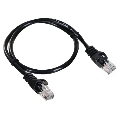 PATCHCORD KAT.5E UTP 0.5M CZARNY FLUKE PASSED LANBERG 10-PACK - 2367937