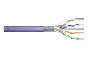 Kabel F/UTP Digitus DK-1626-VH-1 kat.6, B2ca, AWG 23/1, LSOH, 100m, fioletowy,
