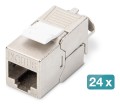 Panel krosowy DIGITUS 1U 24xCat6A Moduł Keystone ekranowany - 2833779