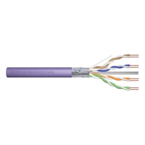 Digitus Kabel instalacyjny kat.6, F/UTP, Eca, AWG 23/1, LSOH, 305m, fioletowy, karton