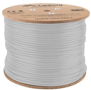 LANBERG KABEL UFTP KAT. 6A 305M DRUT CU LSZH SZARY - 2892512