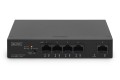 Digitus Przełącznik Gigabit Ethernet PoE, 4 porty PoE + 1 port uplink, dostępna moc zasilania PoE: 60 W - 2759024