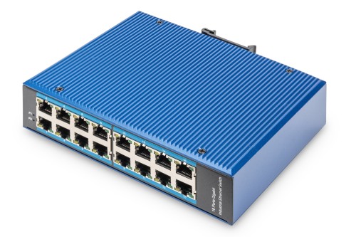 Przemysłowy switch 16x 1000Base-TX DIN rozszerzony zakres temperatur - 2804102
