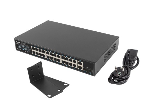 LANBERG SWITCH POE RACK 19" 24X 1GB POE+/2X GB/2X SFP 360W RSGE-24P-2GE-2S-360 - 2248048