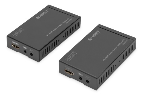 Extender HDMI do 70m po Cat.5e UHDHDBaseT 4K 30Hz 3D HDCP 2.2 z IR, audio (zestaw) - 1914627