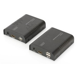 DIGITUS PRZEDŁUŻACZ (EXTENDER) KVM HDMI+USB 120M PO CAT.5E UTP/IP 1080P FHD 60HZ AUDIO (ZESTAW) DS-55202