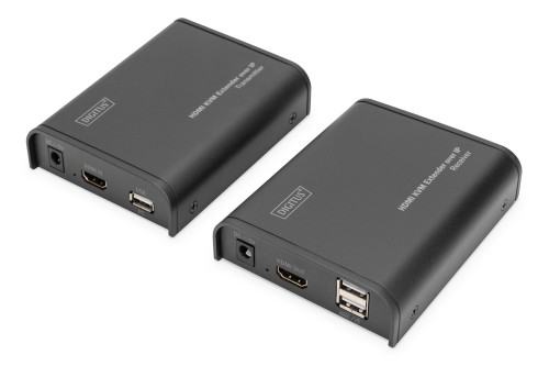 DIGITUS PRZEDŁUŻACZ (EXTENDER) KVM HDMI+USB 120M PO CAT.5E UTP/IP 1080P FHD 60HZ AUDIO (ZESTAW) DS-55202 - 2522598