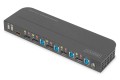 Digitus Przełącznik KVM, 4-portowy, 4K 60 Hz, 4 x DP in, 1 x DP/HDMI out - 2666344