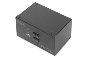 Przełącznik KVM, 2-portowy, podwójny wyświetlacz, 4K, HDMI