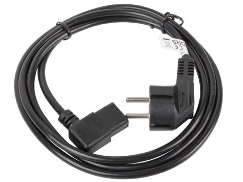 Kabel Lanberg CA-C13C-12CC-0018-BK (C13 / IEC C13 / IEC 320 C13 F - Schuko M; 1,8m; kolor czarny) - 1048943