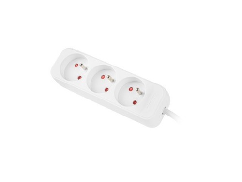 Przedłużacz Lanberg PS0-03E-0150-W (1,5m; kolor biały) - 2894353