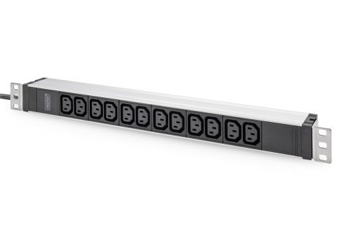 Listwa zasilająca PDU 19" Rack, 12x gniazdo C13 16A/230 V, 2.0m, 1x wtyk unischuko, 16A, aluminiowa - 2759529
