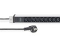 Listwa zasilająca PDU 19" Rack, 12x gniazdo C13 16A/230 V, 2.0m, 1x wtyk unischuko, 16A, aluminiowa - 2884548
