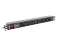 Listwa zasilająca Lanberg PDU-10I-0200-IEC-BK (10 gniazd w standardzie IEC320; 10 A; 2m; kolor czarny) - 2004281
